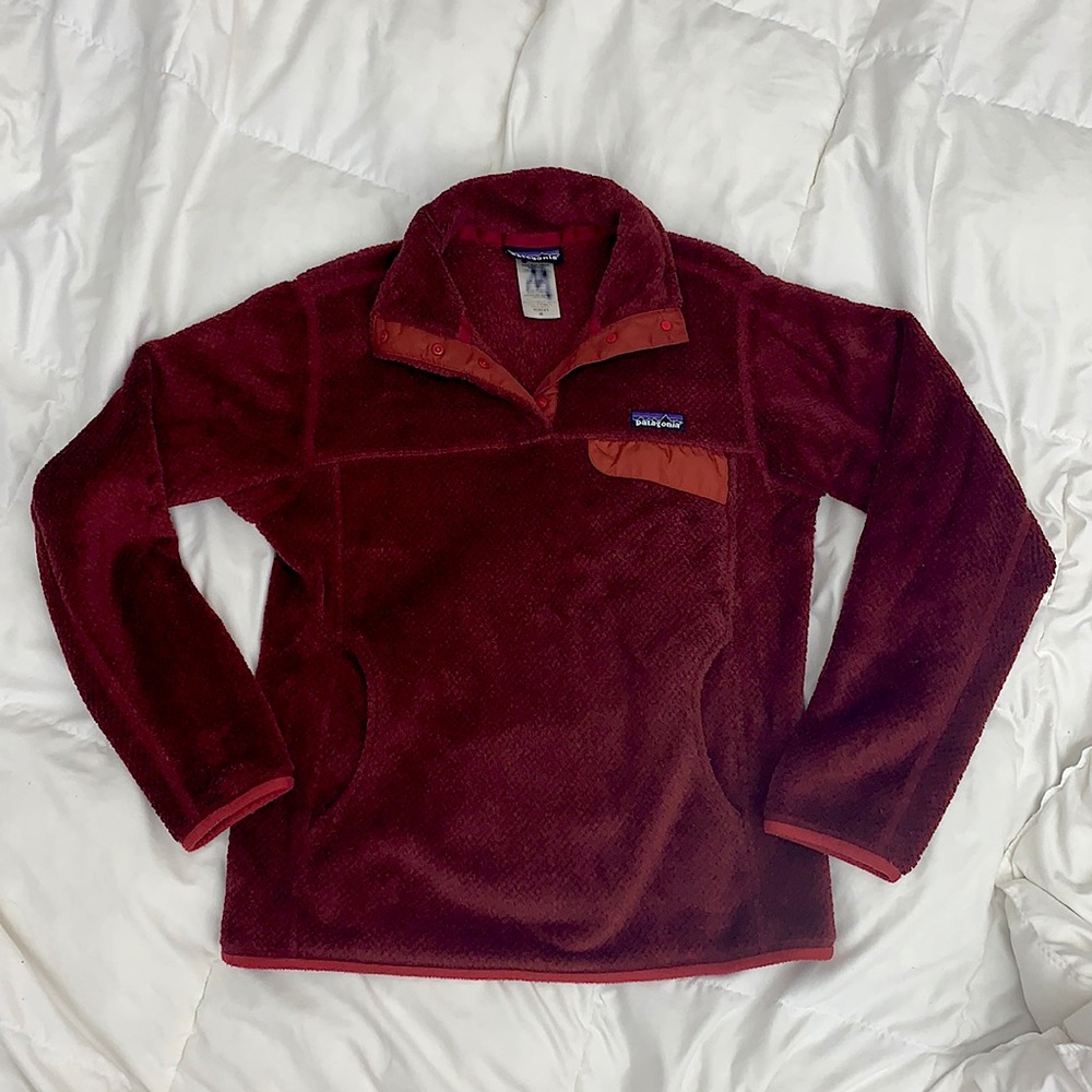 Patagonia Women’s Snap-T Fleece Pullover, Maroon